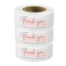 Pink Decorative Sticker for Small Business Packaging - Thank You for Your Order