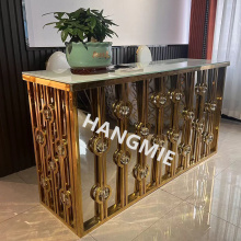 Fashionable Bar Furniture: Stainless Steel Gold Bar Counter Mirror
