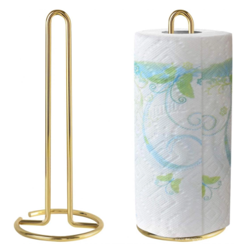 Golden metal kitchen paper holder