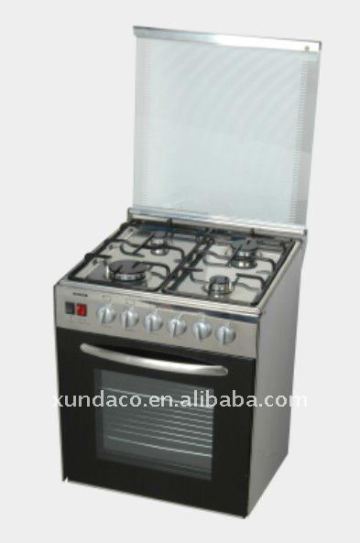 Free standing gas oven with 4 burner gas stove