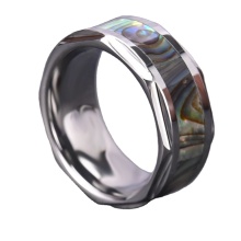Tungsten Carbide Sea Shell Ring for Men - Abalone Bali Shell Jewelry Making