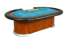 Professional Luxury Baccarat Texas Holdem Poker Table with Chip Tray & Drop Box