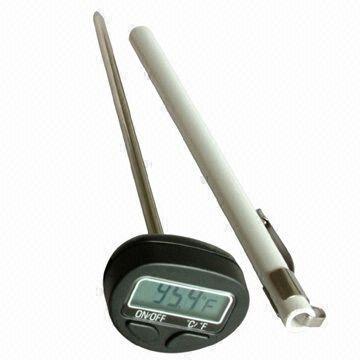 Digital Instant Read Thermometer with LCD Display and Stainless Steel Measuring Spindle