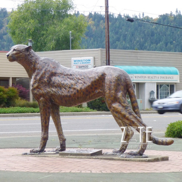 High Quality Outdoor Life Size Bronze Cheetah Statue