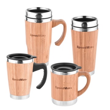 Stainless Steel Travel Mug with Bamboo Tea Strainer - Hot Sale Promotion