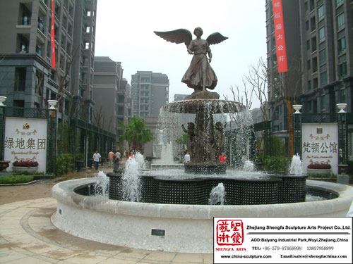 Square Angel Fountain Sculpture