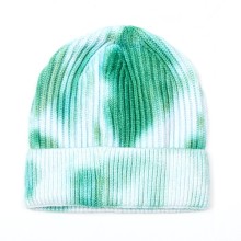 Tie dyed hat Gradient knit cap short beanies