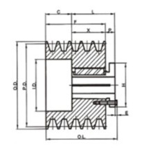 3V Gripbelt Sheaves with Split Taper Bushings|V-BELT SHEAVES 3V Series