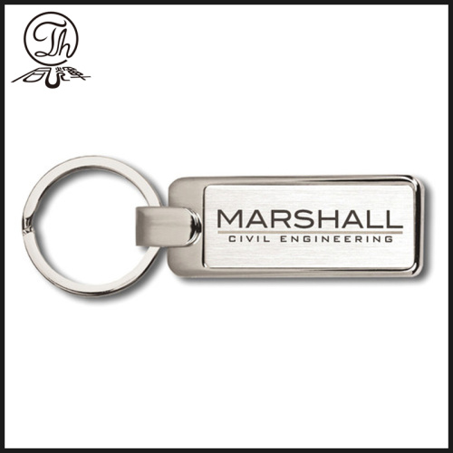 Laser custom logo metal keychain personalized