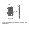 Motise de puerta de estilo europeo de 85 mm.