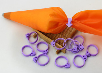Wonderful designed with candy colors top grade silicone Pastry Bag seal ring tighten ring