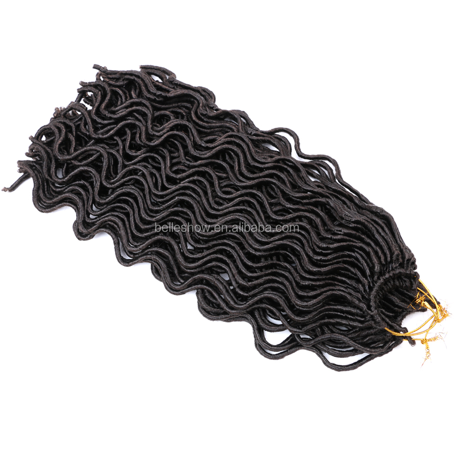 Hot sell Wholesale 18inch DreadLocs Crochet Hair  Silky Strands Faux Locs Braids crochet braids faux locs