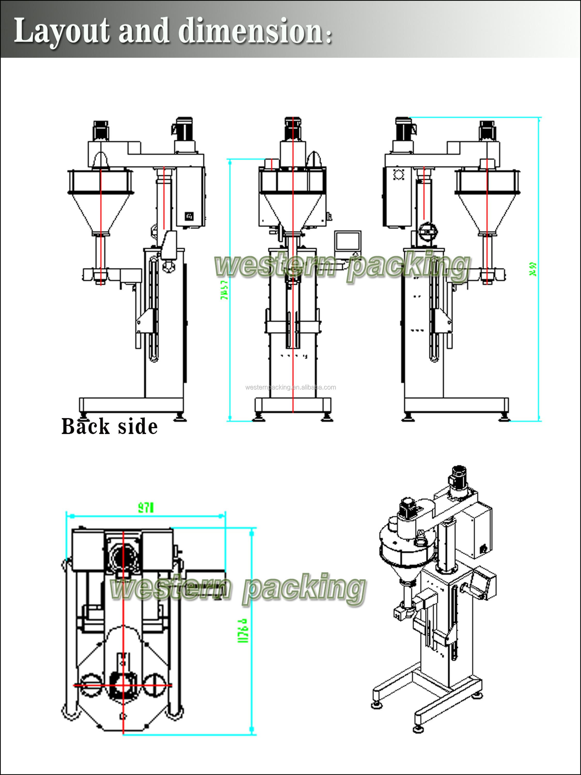 milk powder packing machine for 25kg packs