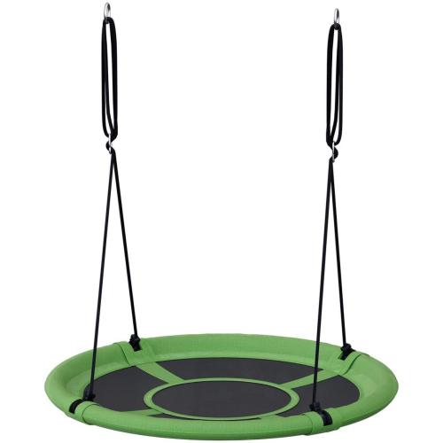 Orange round children garden metal swing seat