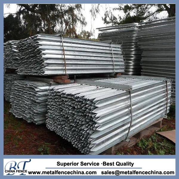 1.65 M Galvanised Rural 'y' Steel Fence Post Star Pickets