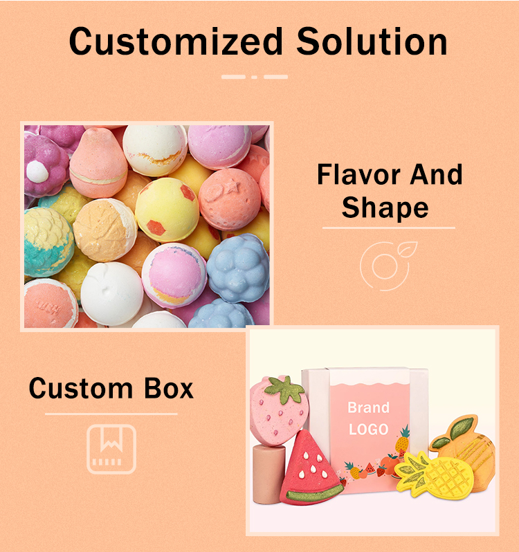 Nature sea salt bath bomb ball custom boxes for bomb bath