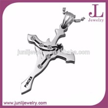 Junli Jewelry High Quality Cross Pendant Cutout Stainless Steel Pisces Pendant