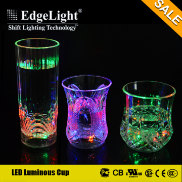 Edgelight New products innovative product clear plastic flashing led water cups for shakes