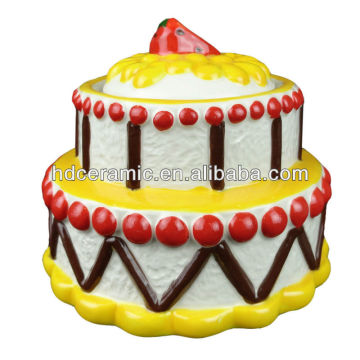 Decorative cake ceramic jar