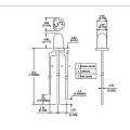 LED 3-Lliw 2mm gydag Anod Cyffredin Lens gwasgaredig