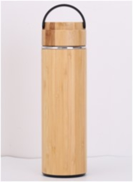 450mL Bamboo Lid Bamboo Vacuum Bottle With Handle