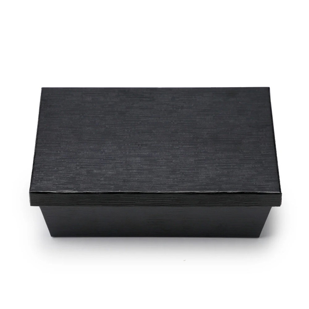 Black Paper Takeout Bento Box for Food Delivery