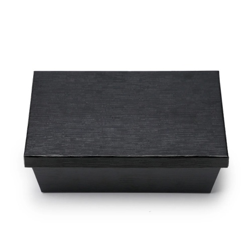 Black Paper Takeout Bento Box for Food Delivery