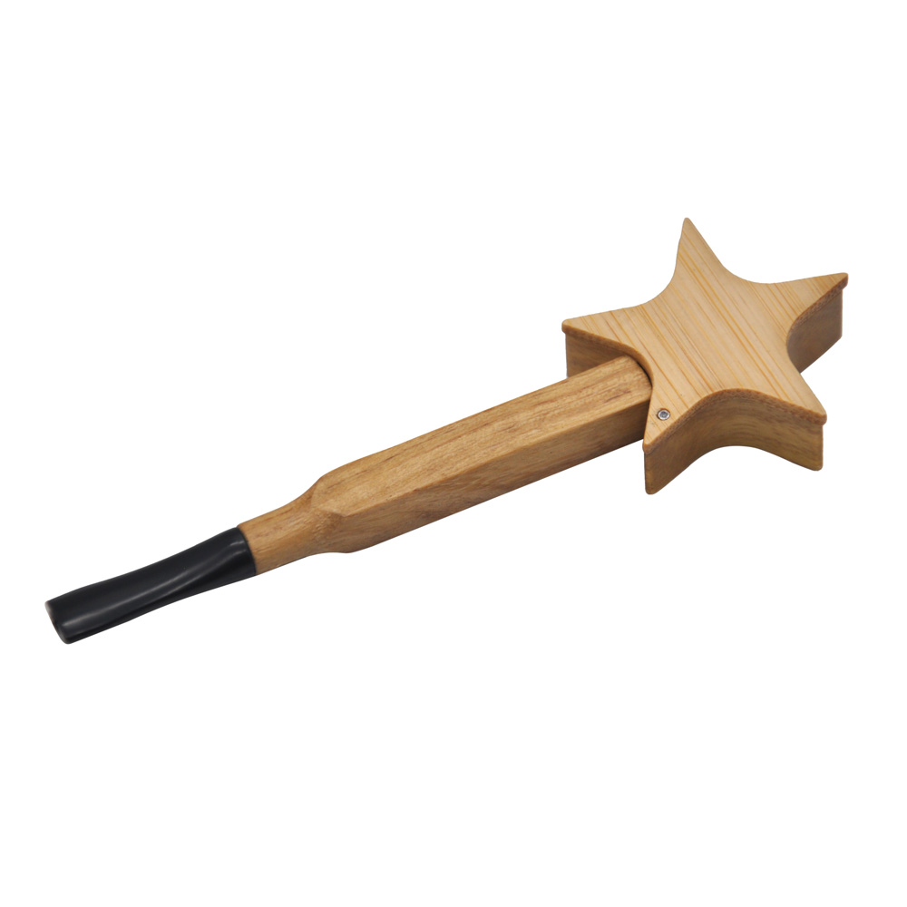 Star Shape Design Weed Smoking Pipe Tobacco Wood Wooden Portable Hidden Stealth Weed Pipe Smoking accessories