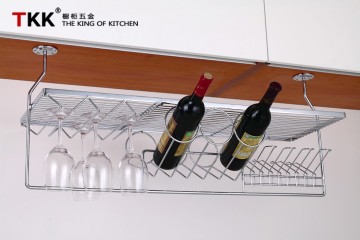 High Class Metal Under Cabinet Stemware Rack