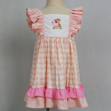 latest design boutique dress pink dress for girl