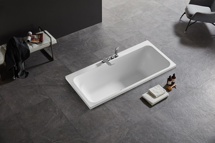 China Best Simple Indoor Modern Bathroom Drop-In Acrylic Bathtub