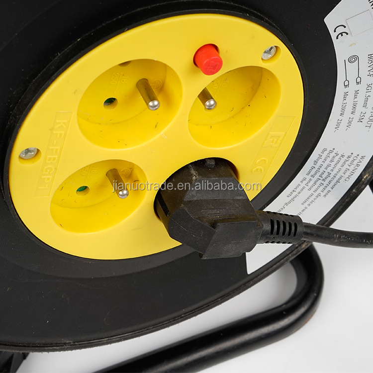 French type extension cord reel waterproof customizable