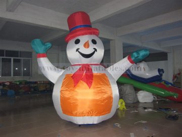 In stock customized lighting inflatable snowman