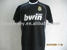 No.1 Supplier--08/09 Real Madrid Fans away black soccer uniform