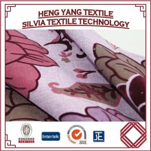 Flocking Pillow Fabric Linen Like Pillow Fabric with Flocked Flower Fabric