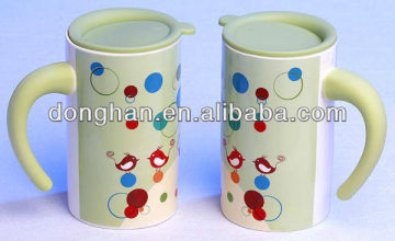 ceramic boot mug with strange shape handle