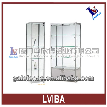 aluminium frame glass showcase and aluminium glass showcase