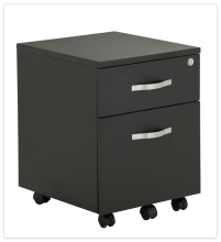 Modern 2-Drawer Lockable Rolling File Cabinet