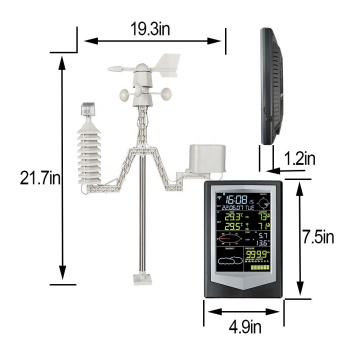 Tuya Weather Stations with Anemometer, Wind Vane, Rainfall Gauge, and Forecast for Agriculture