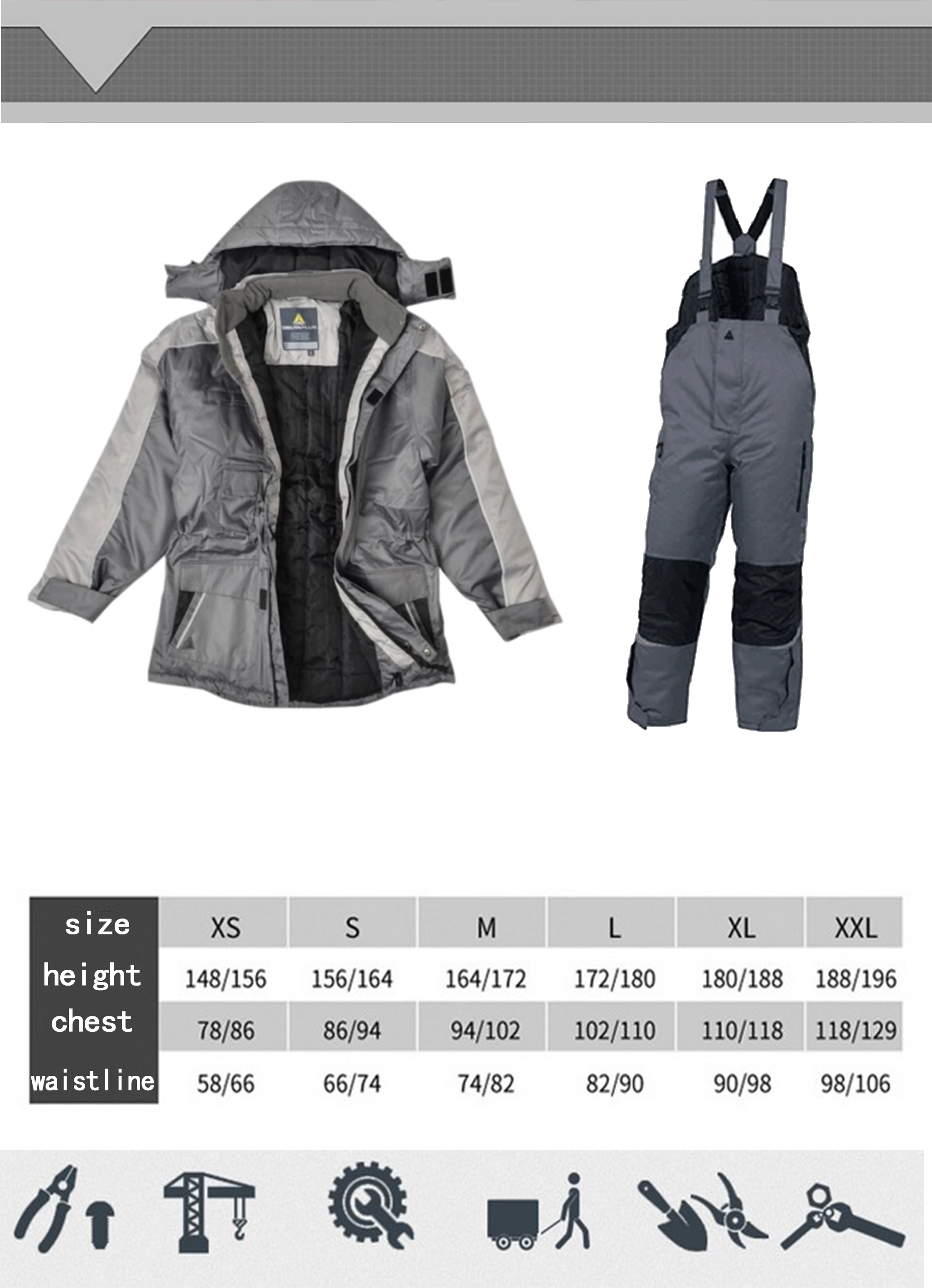 Wholesale customized good quality extreme weather winter cold water parka