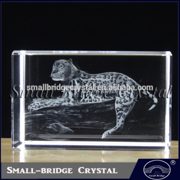 2015 Wholesale Animals Gift 3d Laser Crystal Panther