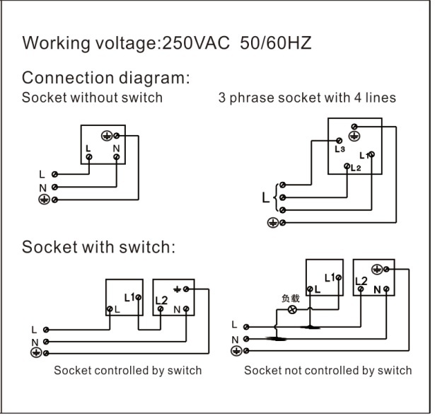 5-контактный переключаемый разъем 5 Pin Switched Socket