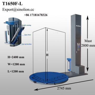 Semi-auto pallet stretch wrapper plastic film