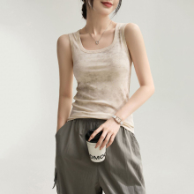 Women's Summer Visco Spandex Ribbed Sleeveless Tank Tops