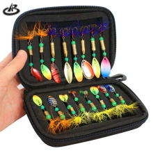 16PCS Fishing Lure Set: Spinner Baits, Sequin Baits, Feather Treble Hooks, Metal Spoons & Fishing Tackle