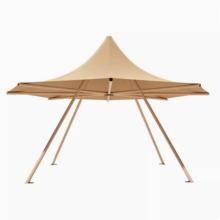 Luxury Camping Pyramid Tent with Straw Hat Canopy for Outdoor Leisure