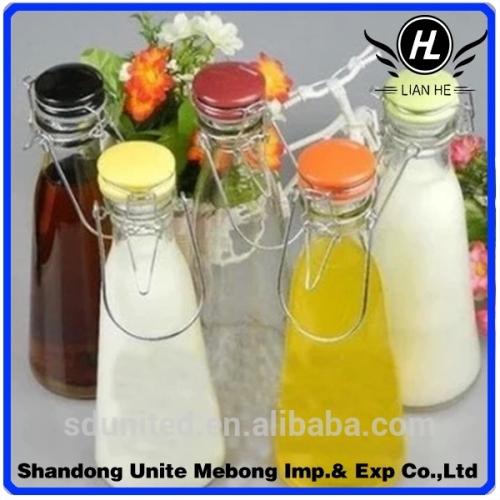 1000ml Sealed portable glass milk bottle