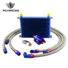 Universal 15 Row 10AN Aluminium Oil Cooler Relocation Kit