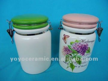 porcelain airtight kitchen canisters