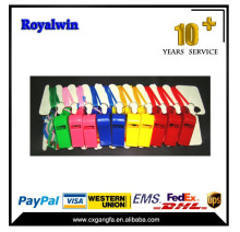 Sport/fans flat plastic whistle cheap plastic whistles plastic whistle in bulk